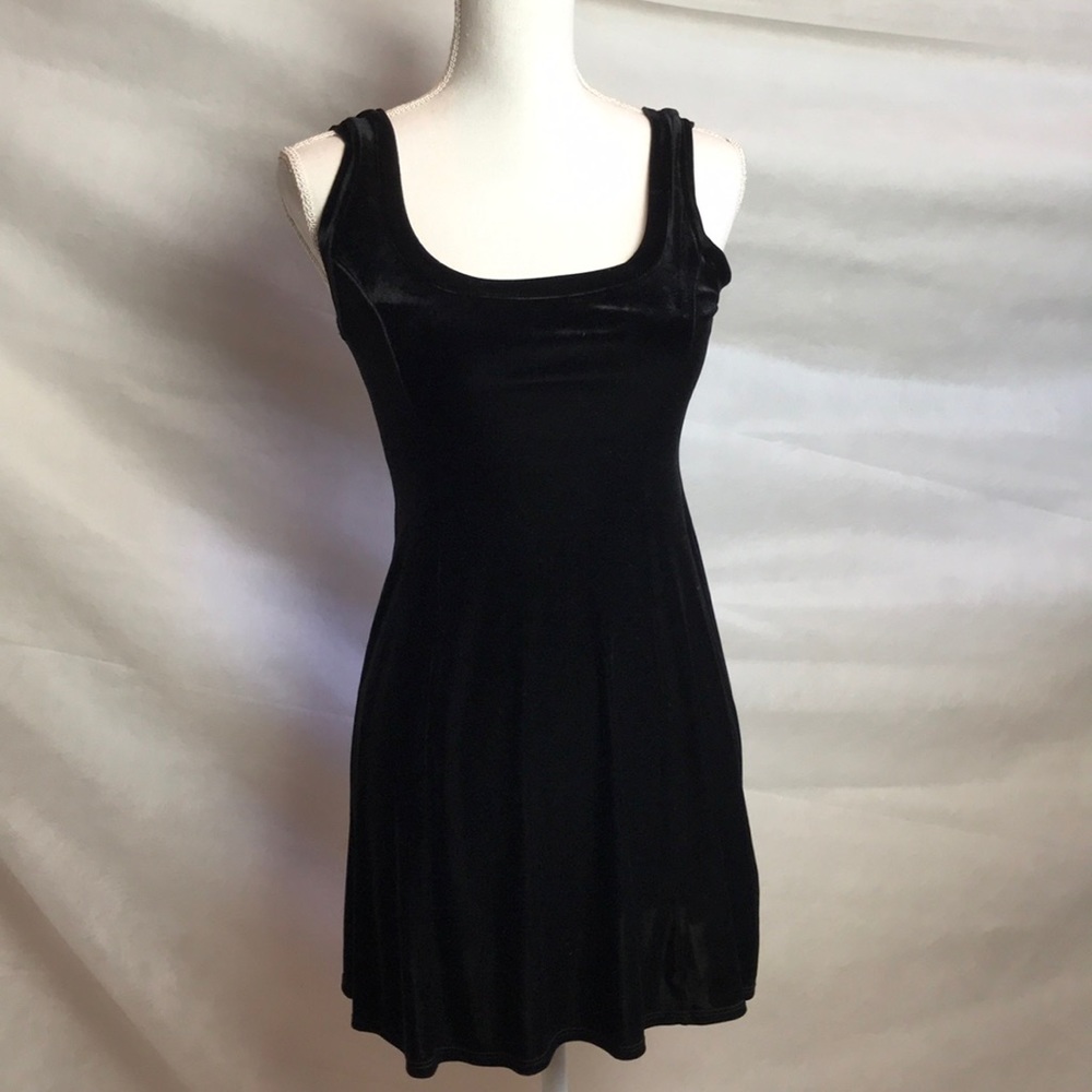 fA.Z.U.R. Black Velvet Tank Dress Sz Small